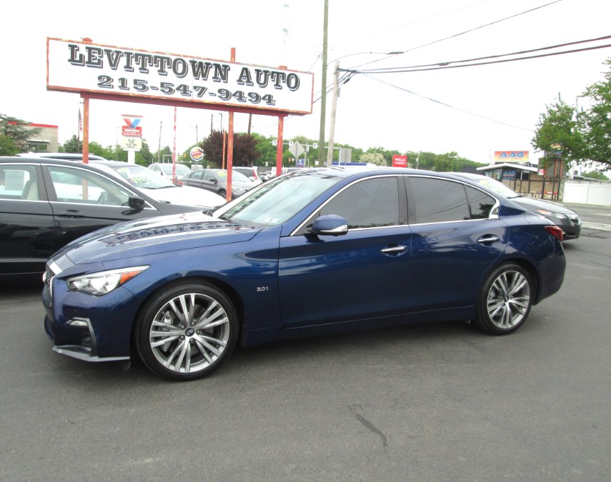 Hagane Blue 2019 INFINITI Q50 3.0t Luxe AWD Sedan All-Wheel Drive Automatic