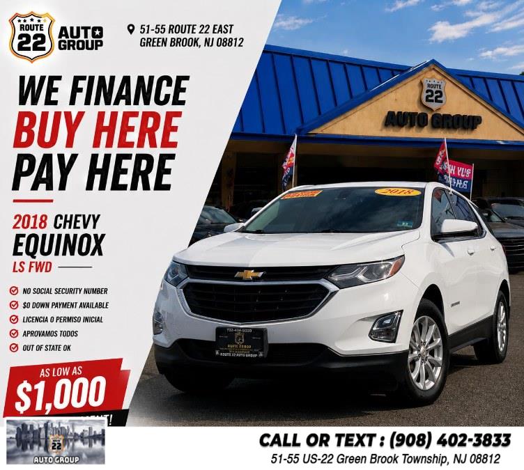 Used 2018 Chevrolet Equinox in Green Brook Township, New Jersey | Route 22 Auto Group. Green Brook Township, New Jersey
