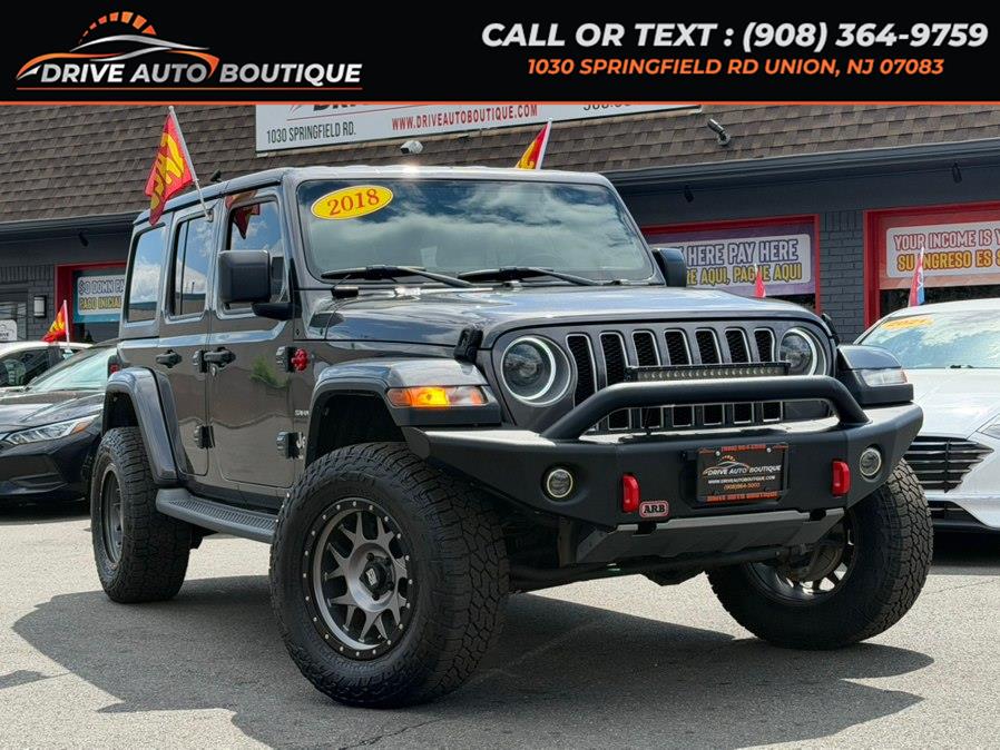 2018 Jeep Wrangler Unlimited Sahara 4x4, available for sale in Union, New Jersey | Drive Auto Boutique. Union, New Jersey