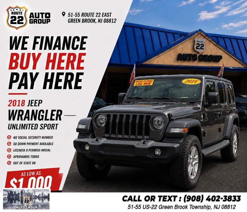 Used 2018 Jeep Wrangler Unlimited in Green Brook Township, New Jersey | Route 22 Auto Group. Green Brook Township, New Jersey