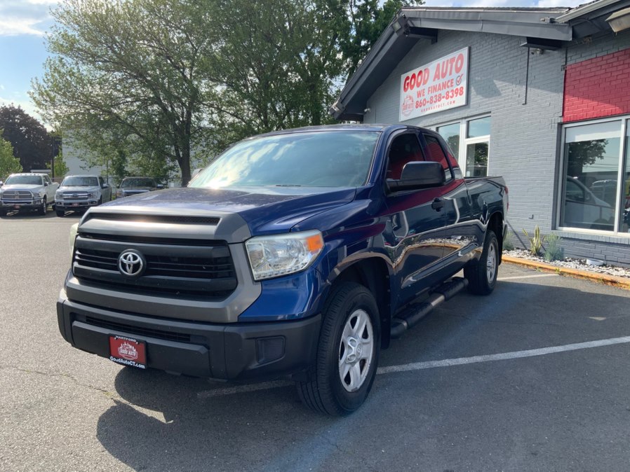 Blue 2015 Toyota Tundra SR Double Cab 4.6L 4WD Pickup Truck Four-Wheel Drive Automatic