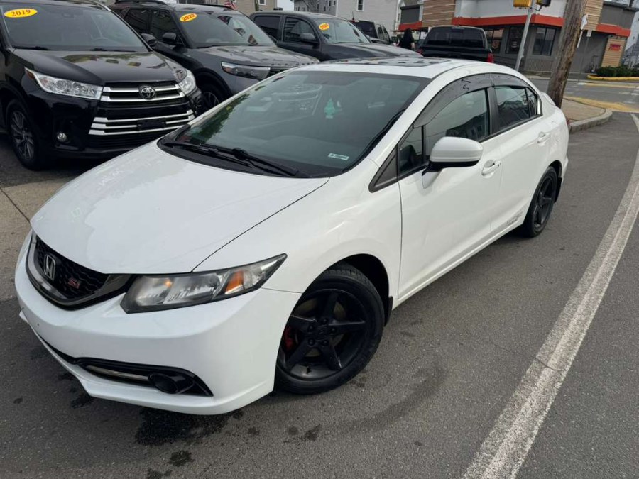 White 2015 Honda Civic Sedan Front-Wheel Drive Manual
