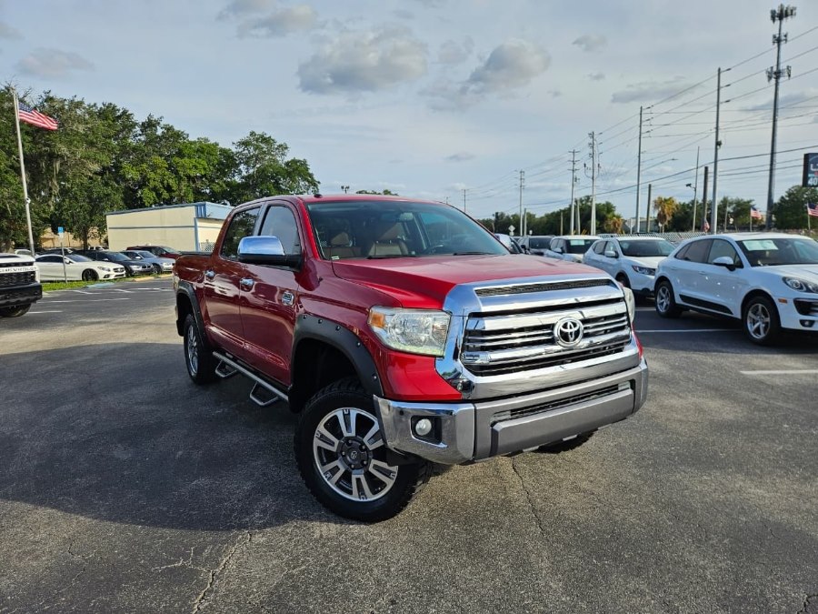 Barcelona Red Metallic 2017 Toyota Tundra 1794 Edition CrewMax 5.7L FFV 4WD Pickup Truck Four-Wheel Drive Automatic