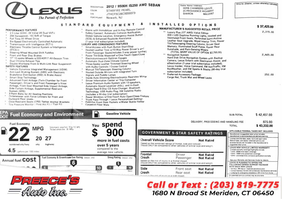 2012 Lexus IS 350 250 AWD's photo