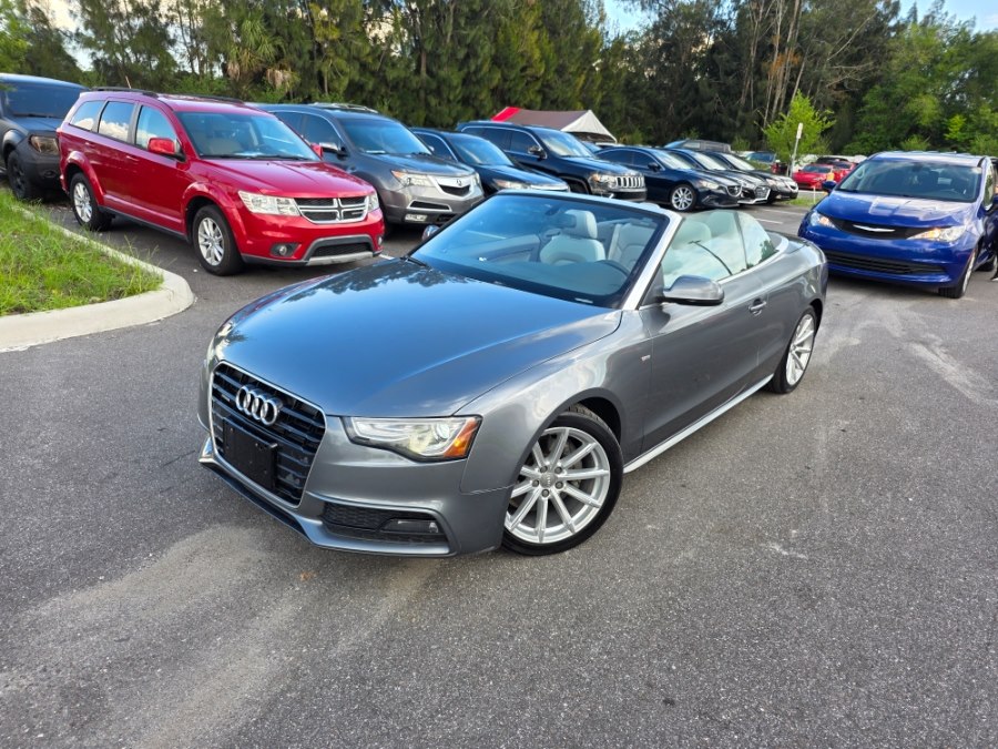 Monsoon Gray Metallic/Black Roof 2016 Audi A5 2.0T quattro Premium Plus Cabriolet AWD Convertible All-Wheel Drive Automatic