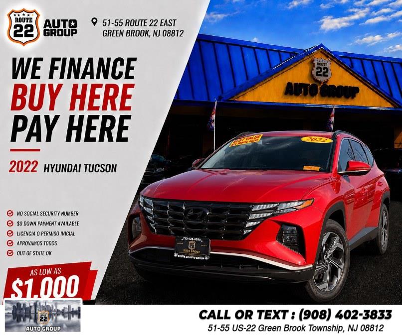 2022 Hyundai Tucson SEL AWD, available for sale in Green Brook Township, New Jersey | Route 22 Auto Group. Green Brook Township, New Jersey