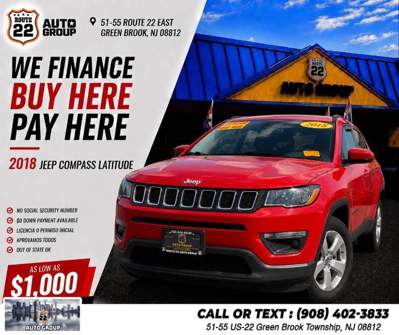 2018 Jeep Compass Latitude 4x4, available for sale in Green Brook Township, New Jersey | Route 22 Auto Group. Green Brook Township, New Jersey