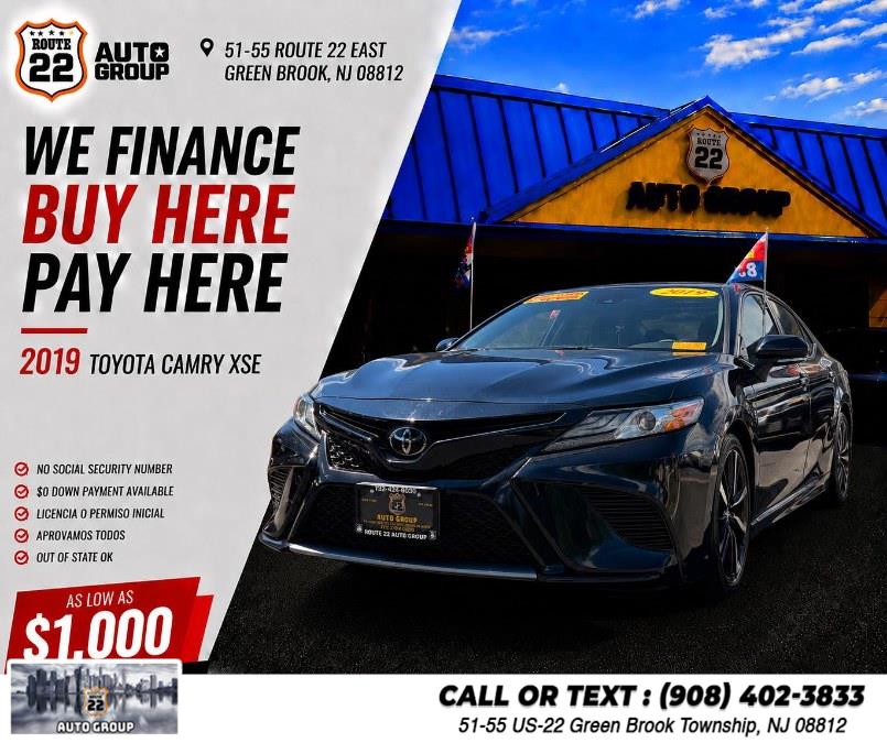 2019 Toyota Camry XSE Auto (Natl), available for sale in Green Brook Township, New Jersey | Route 22 Auto Group. Green Brook Township, New Jersey