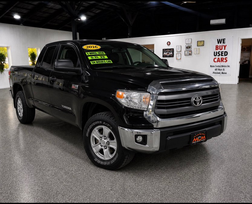 2016 Toyota Tundra 4WD Truck Double Cab 5.7L FFV V8 6-Spd AT SR (Natl), available for sale in Pittsfield, Maine | Maine Central Motors. Pittsfield, Maine