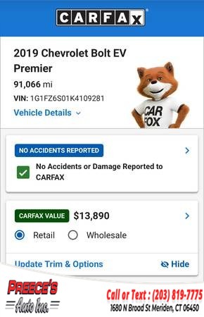2019 Chevrolet Bolt EV Premier Auto's photo