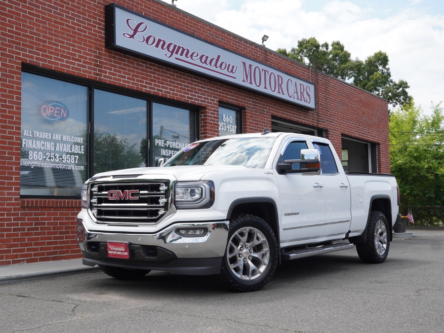 2018 GMC Sierra 1500 4WD Double Cab 143.5" SLT, available for sale in ENFIELD, Connecticut | Longmeadow Motor Cars. ENFIELD, Connecticut