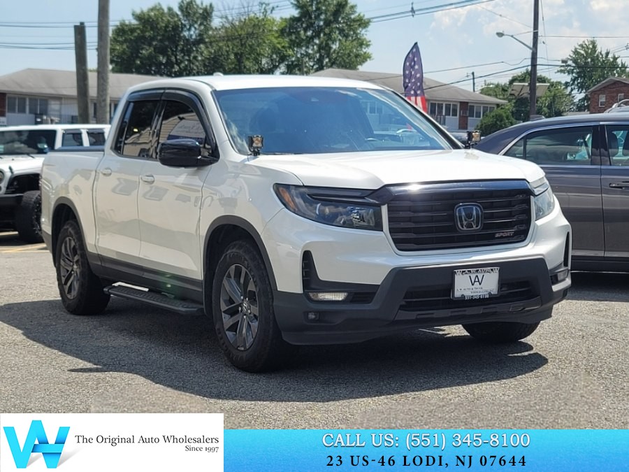 Platinum White Pearl 2021 Honda Ridgeline Pickup Truck All-Wheel Drive Automatic