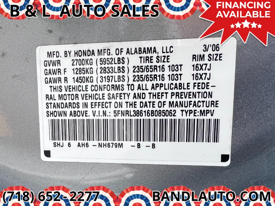 2006 Honda Odyssey EX - Photo 40