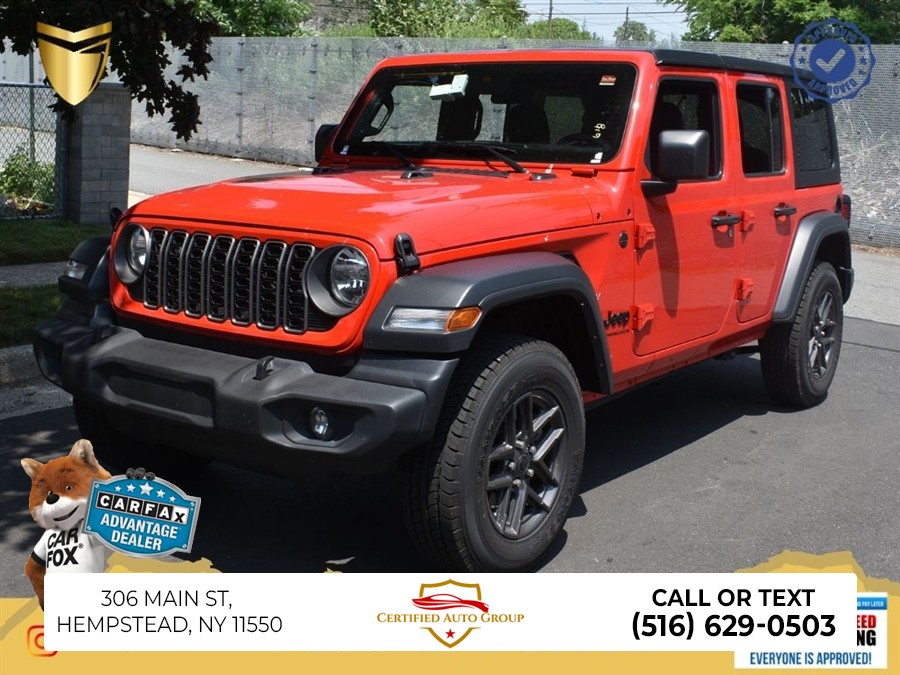 2025 Jeep Wrangler Sport S, available for sale in Hempstead, New York | Certified Auto Group. Hempstead, New York