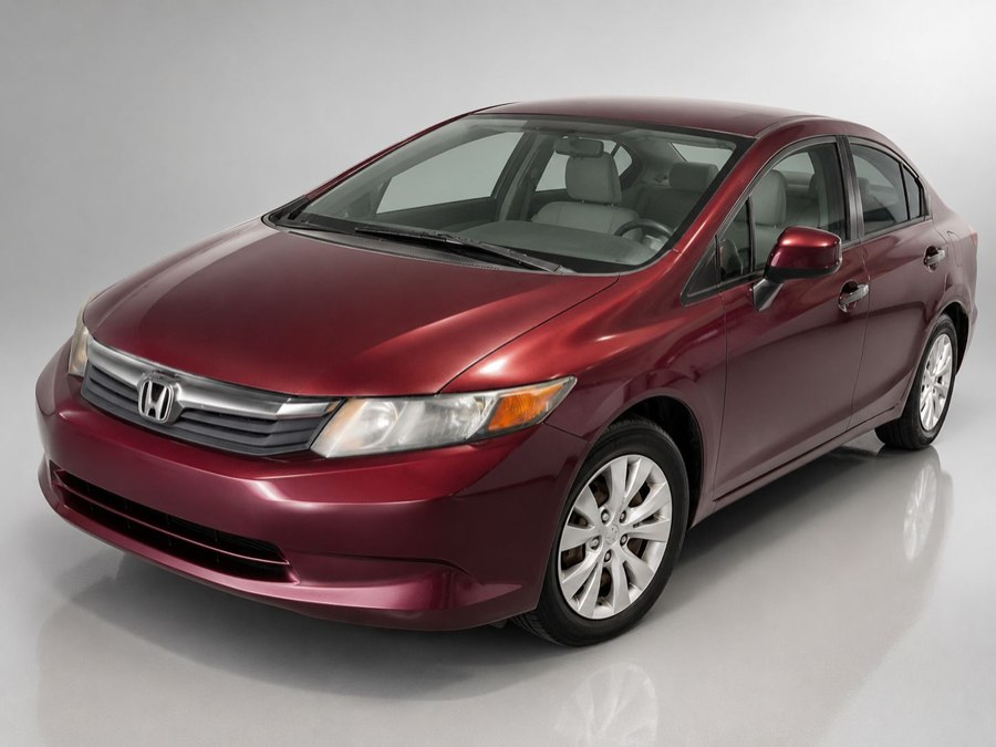 Red (Crimson Pearl) 2012 Honda Civic Sedan Front-Wheel Drive Automatic