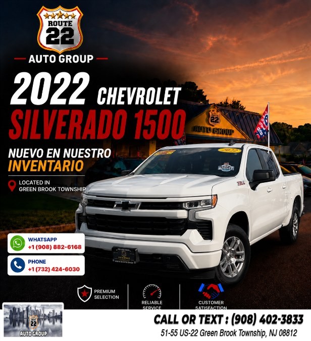 Used 2022 Chevrolet Silverado 1500 in Green Brook Township, New Jersey | Route 22 Auto Group. Green Brook Township, New Jersey
