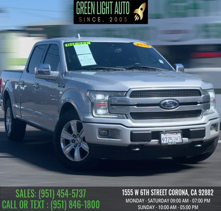 2018 Ford F-150 Platinum DIESEL Platinum 4WD SuperCrew 5.5'' Box, available for sale in Corona, California | Green Light Auto. Corona, California