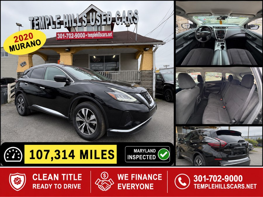Super Black Metallic 2020 Nissan Murano SUV / Crossover All-Wheel Drive Automatic