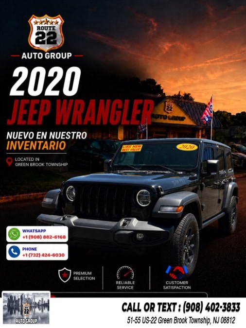 Used 2022 Jeep Wrangler in Green Brook Township, New Jersey | Route 22 Auto Group. Green Brook Township, New Jersey