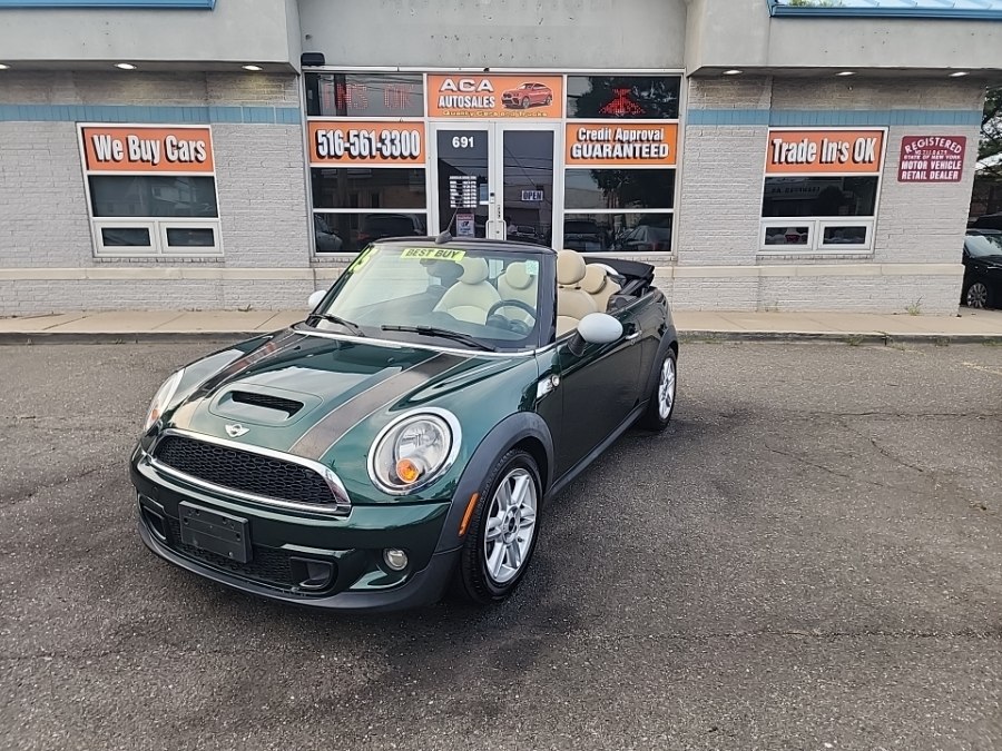Green 2015 MINI Cooper Convertible Front-Wheel Drive Manual