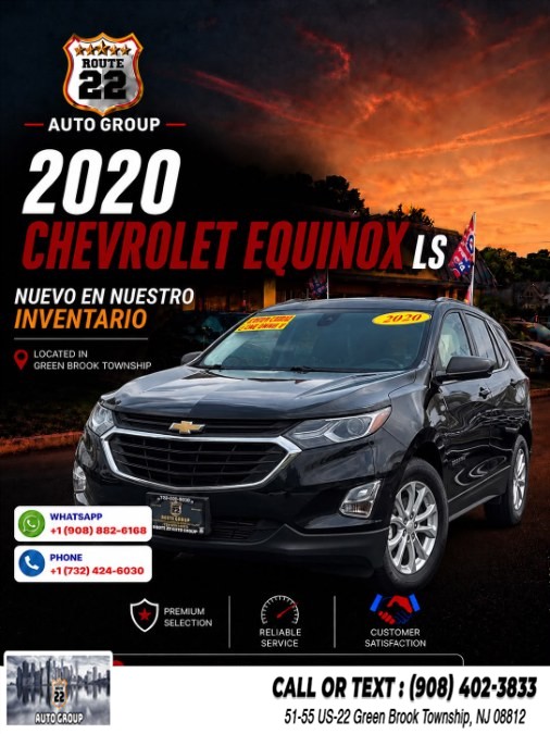 Used 2020 Chevrolet Equinox in Green Brook Township, New Jersey | Route 22 Auto Group. Green Brook Township, New Jersey