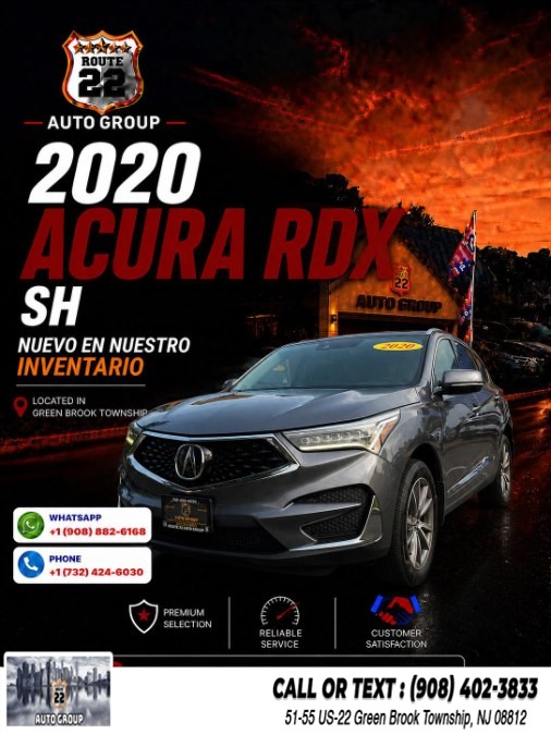 Used 2020 Acura RDX in Green Brook Township, New Jersey | Route 22 Auto Group. Green Brook Township, New Jersey