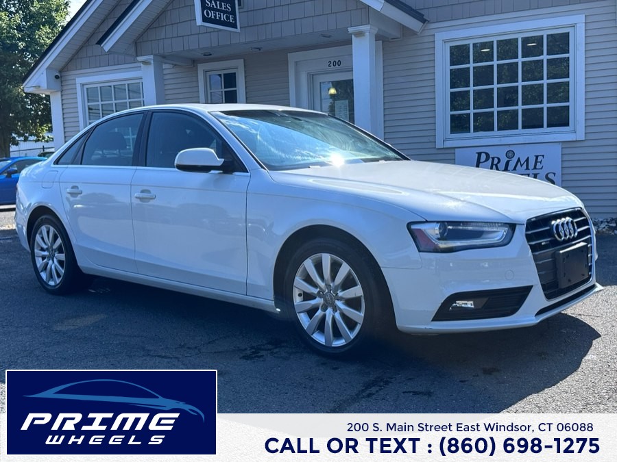 2013 Audi A4 4dr Sdn Auto quattro 2.0T Premium, available for sale in East Windsor, Connecticut | Prime Wheels. East Windsor, Connecticut