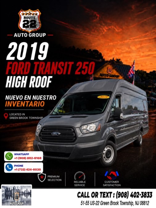 Used 2019 Ford Transit Van in Green Brook Township, New Jersey | Route 22 Auto Group. Green Brook Township, New Jersey