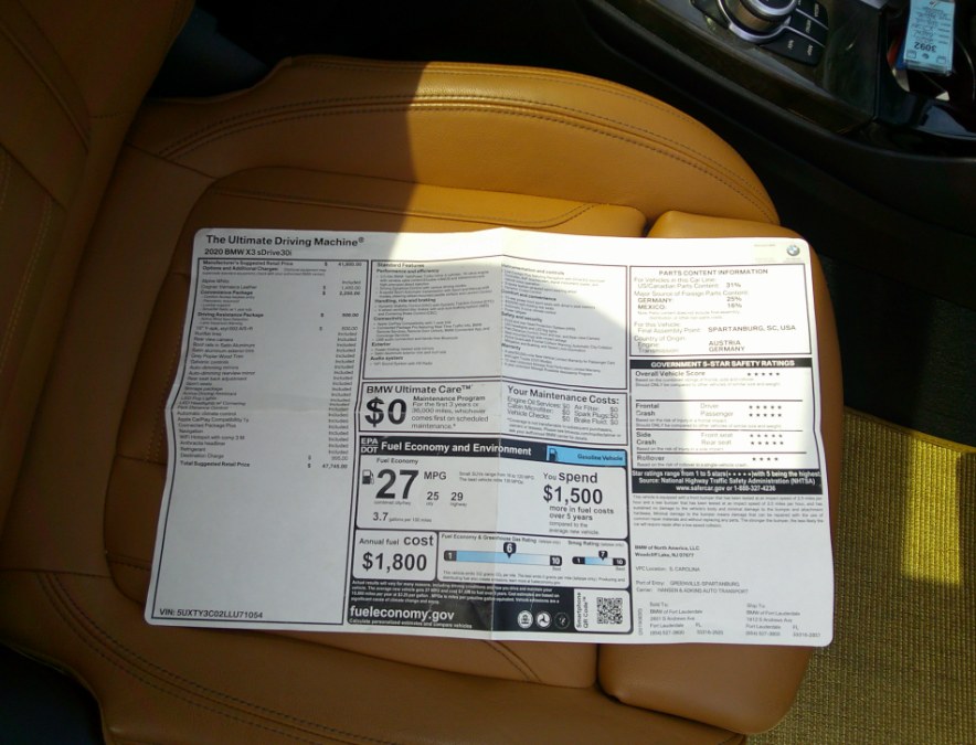 2020 BMW X3 - $19,977