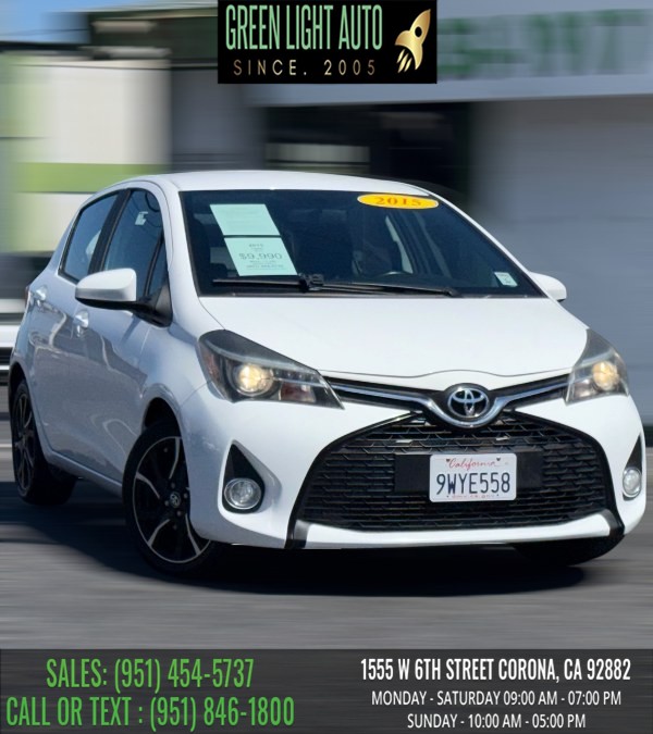 Used 2015 Toyota Yaris in Corona, California | Green Light Auto. Corona, California