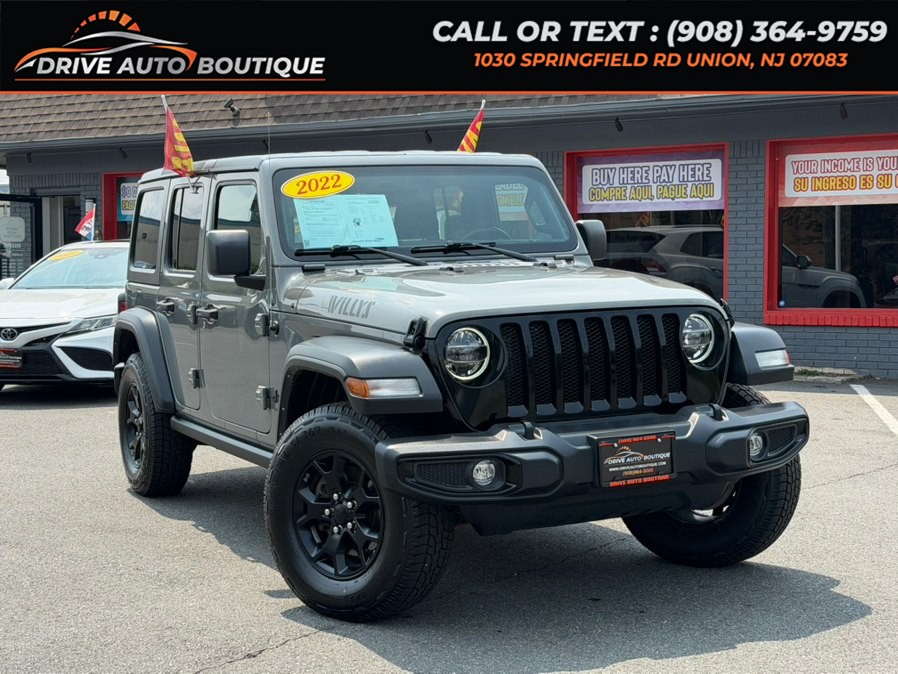 2022 Jeep Wrangler Unlimited Willys 4x4, available for sale in Union, New Jersey | Drive Auto Boutique. Union, New Jersey
