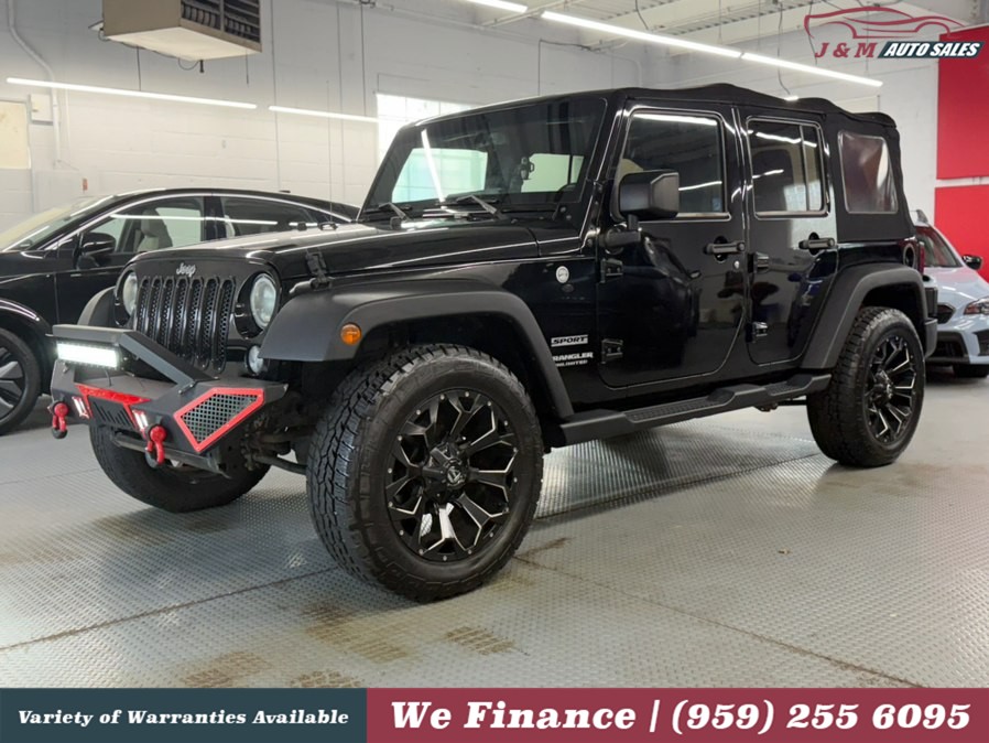 2016 Jeep Wrangler Unlimited 4WD 4dr Sport, available for sale in Hartford, Connecticut | J&M Auto Sales LLC. Hartford, Connecticut