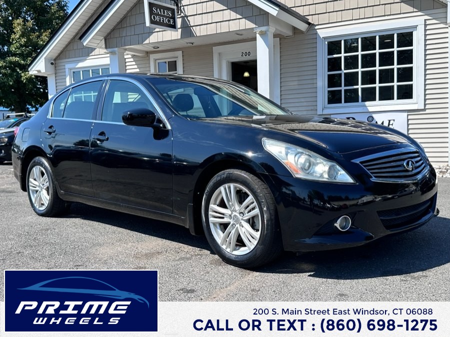 2013 INFINITI G37 Sedan 4dr x AWD, available for sale in East Windsor, Connecticut | Prime Wheels. East Windsor, Connecticut