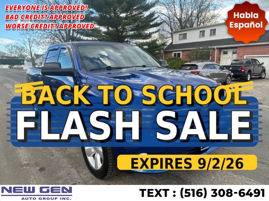 Blue 2015 RAM 1500 Pickup Truck Four-Wheel Drive Automatic