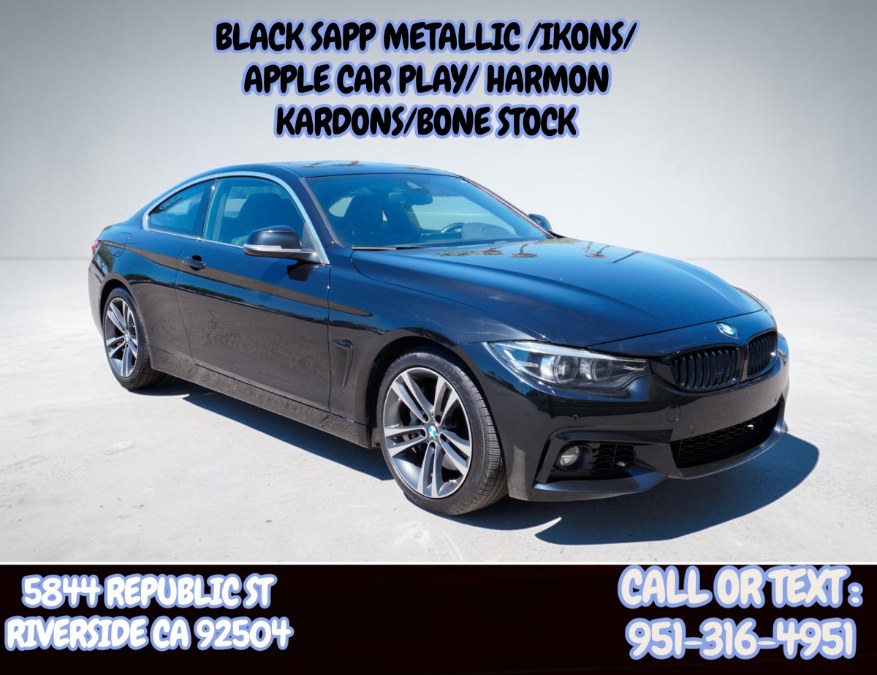 Used 2020 F32 BMW 440i (BLACK SAPP METALLIC) (MSPORTFRONT BUMPER in Riverside, California | Big Timin Motors LLC. Riverside, California