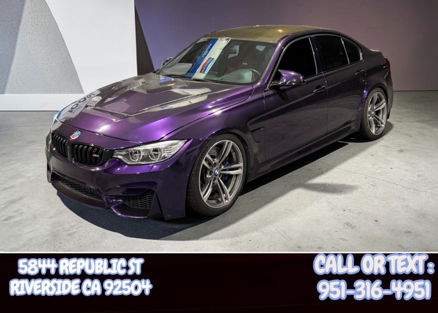 2016 F80 BMW M3 COMP (ALPINE UNDER WRAP/ SAK INTERIOR/ NVR TUNE 4dr Sdn(CARBON ROOF) (VALVED EXHAUST ), available for sale in Riverside, California | Big Timin Motors LLC. Riverside, California