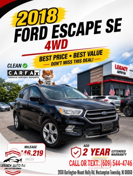 Used 2018 Ford Escape in Westampton Township, New Jersey | Legacy Auto NJ. Westampton Township, New Jersey