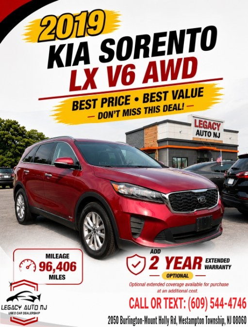 Used 2019 Kia Sorento in Westampton Township, New Jersey | Legacy Auto NJ. Westampton Township, New Jersey