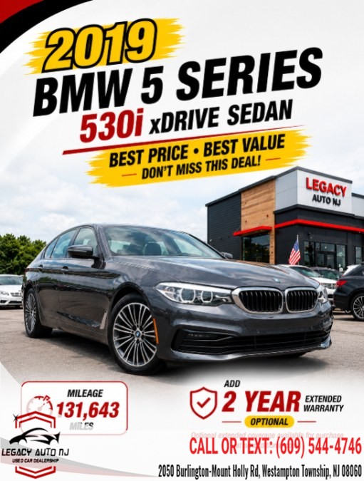 Used 2019 BMW 5 Series in Westampton Township, New Jersey | Legacy Auto NJ. Westampton Township, New Jersey