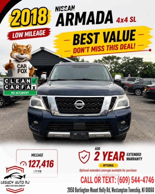 Used 2018 Nissan Armada in Westampton Township, New Jersey | Legacy Auto NJ. Westampton Township, New Jersey