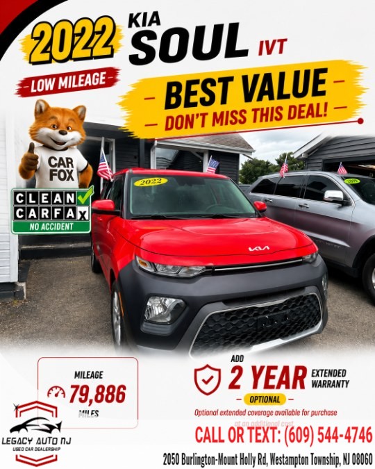 Used 2022 Kia Soul in Westampton Township, New Jersey | Legacy Auto NJ. Westampton Township, New Jersey