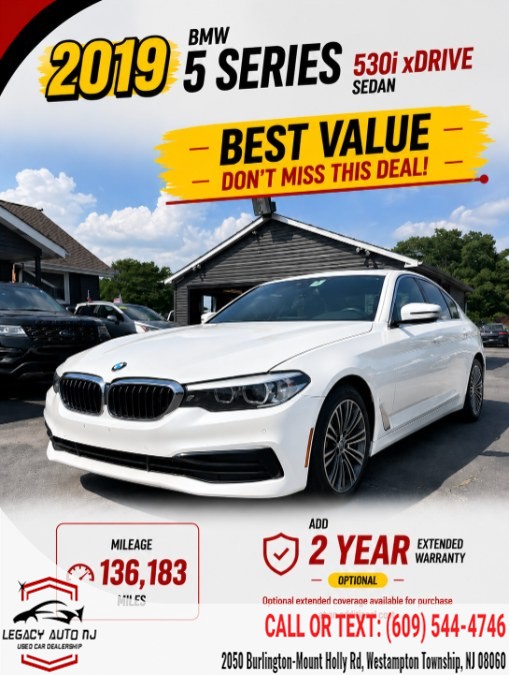 Used 2019 BMW 5 Series in Westampton Township, New Jersey | Legacy Auto NJ. Westampton Township, New Jersey