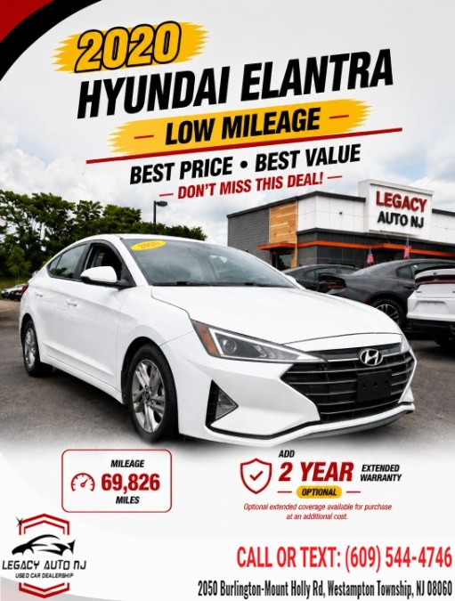 Used 2020 Hyundai Elantra in Westampton Township, New Jersey | Legacy Auto NJ. Westampton Township, New Jersey
