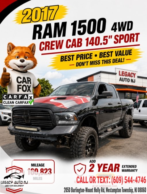 Used 2017 Ram 1500 in Westampton Township, New Jersey | Legacy Auto NJ. Westampton Township, New Jersey