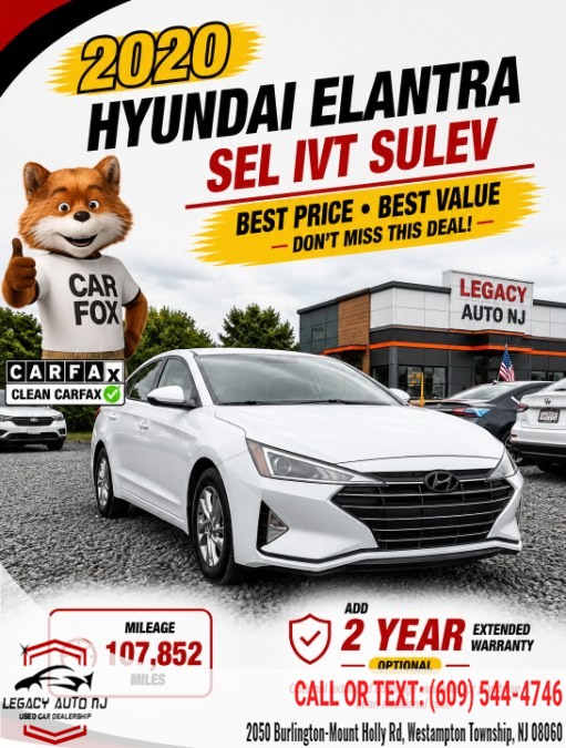 Used 2020 Hyundai Elantra in Westampton Township, New Jersey | Legacy Auto NJ. Westampton Township, New Jersey