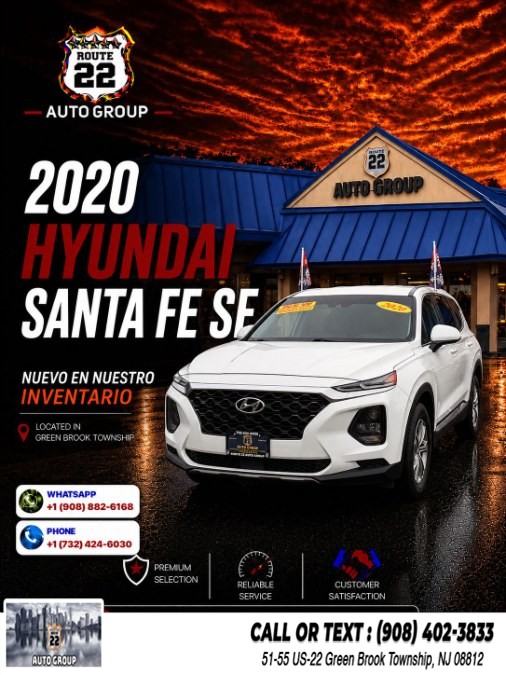 Used 2020 Hyundai Santa Fe in Green Brook Township, New Jersey | Route 22 Auto Group. Green Brook Township, New Jersey