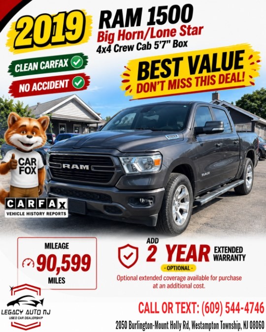 Used 2019 Ram 1500 in Westampton Township, New Jersey | Legacy Auto NJ. Westampton Township, New Jersey