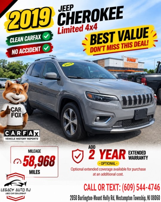 Used 2019 Jeep Cherokee in Westampton Township, New Jersey | Legacy Auto NJ. Westampton Township, New Jersey