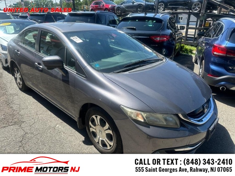 Used Honda Civic Hybrid 4dr Sdn L4 CVT w/Navi & Leather 2015 | Prime Motors NJ. RAHWAY, New Jersey