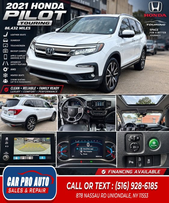 2021 Honda Pilot Touring 7-Passenger 2WD, available for sale in Uniondale, New York | Car Pro Auto. Uniondale, New York